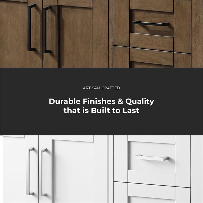Tahoe 36 in. Bathroom Vanity in Almond Latte with White Countertop