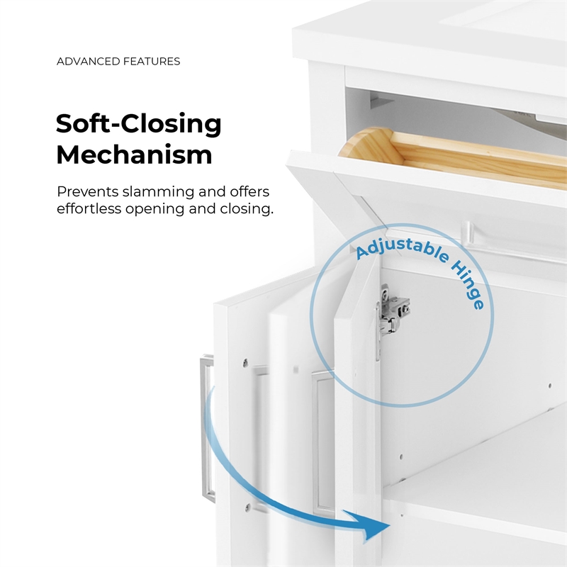 Tahoe 36 in. Bathroom Vanity in Pure White with White Countertop