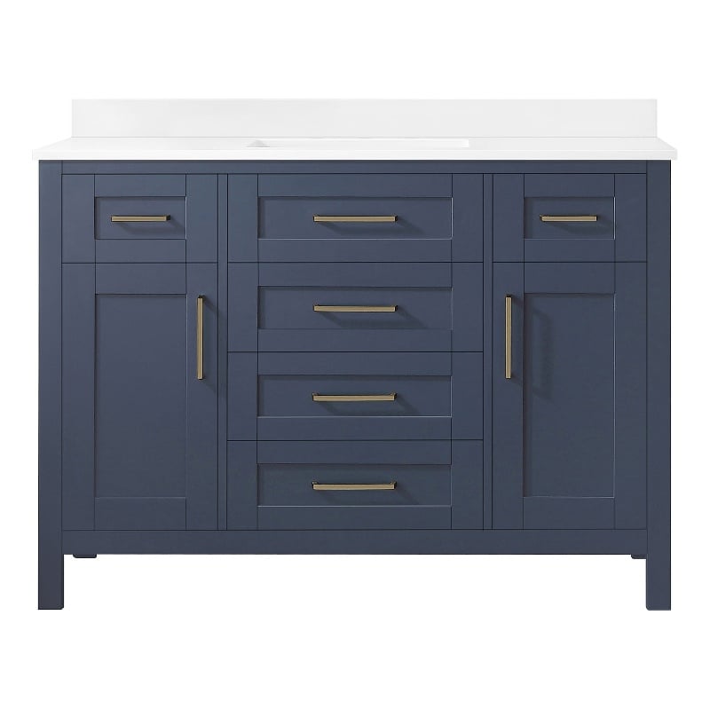 Tahoe 48 in. Bathroom Vanity in Midnight Blue with Countertop