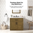 OVE Bailey 36 in. Almond Latte Bathroom Vanity with White Top