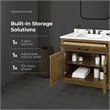 OVE Bailey 36 in. Almond Latte Bathroom Vanity with White Top
