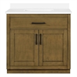 OVE Bailey 36 in. Almond Latte Bathroom Vanity with White Top