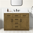 OVE Bailey 48 in. Almond Latte Bathroom Vanity with White Top