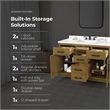 OVE Bailey 48 in. Almond Latte Bathroom Vanity with White Top