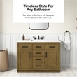 OVE Bailey 48 in. Almond Latte Bathroom Vanity with White Top