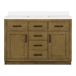 OVE Bailey 48 in. Almond Latte Bathroom Vanity with White Top