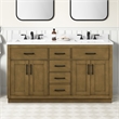 OVE Bailey 60 in. Almond Latte Bathroom Vanity with White Top