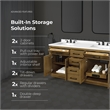 OVE Bailey 60 in. Almond Latte Bathroom Vanity with White Top