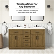 OVE Bailey 60 in. Almond Latte Bathroom Vanity with White Top