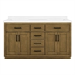 OVE Bailey 60 in. Almond Latte Bathroom Vanity with White Top