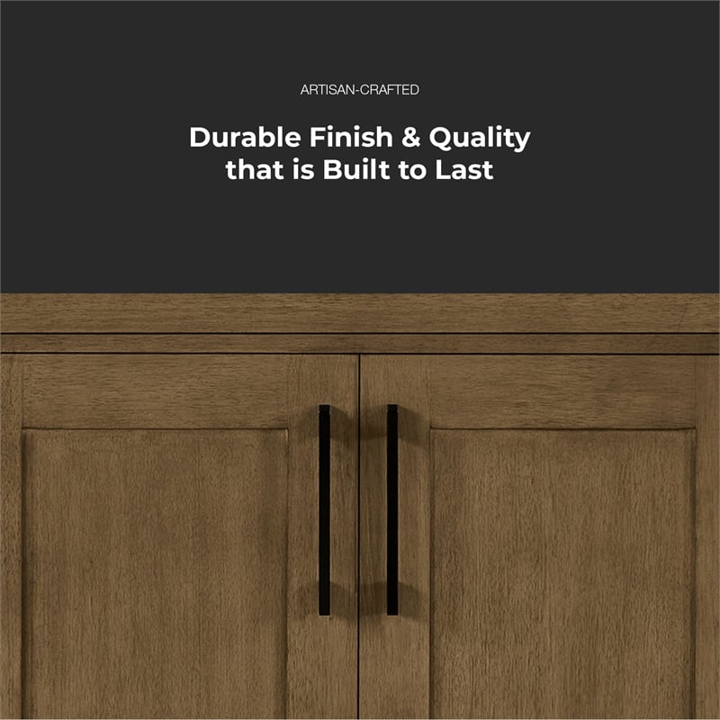 Athea 30 in. Almond Latte Bathroom Vanity with White Top Black Hardware