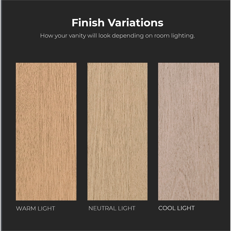 Xander 60 in. Sahara Birch Bathroom Vanity with White Engineered Stone Top