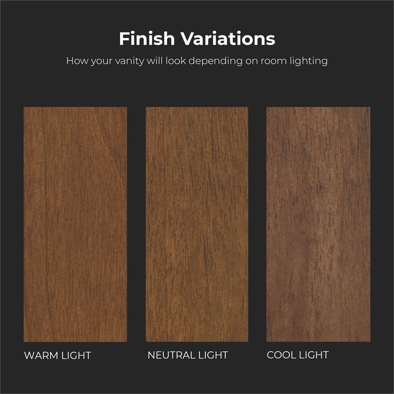 Gabi 30 in. Single Sink Freestanding Warm Walnut Bathroom Vanity