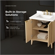 OVE Gabi 30 in. Single Sink Freestanding Rustic Ash Bathroom Vanity