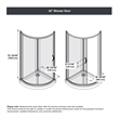 OVE Breeze 33 in. L x 33 in. W x 77 in. H Round Corner Shower Kit in Chrome with Clear Sliding Door and Shower Base Pan (Walls not Included)