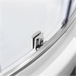 OVE Breeze 40 in. L x 40 in. W x 77 in. H Round Corner Shower Kit in Chrome with Clear Sliding Door and Shower Base Pan (Walls not Included)