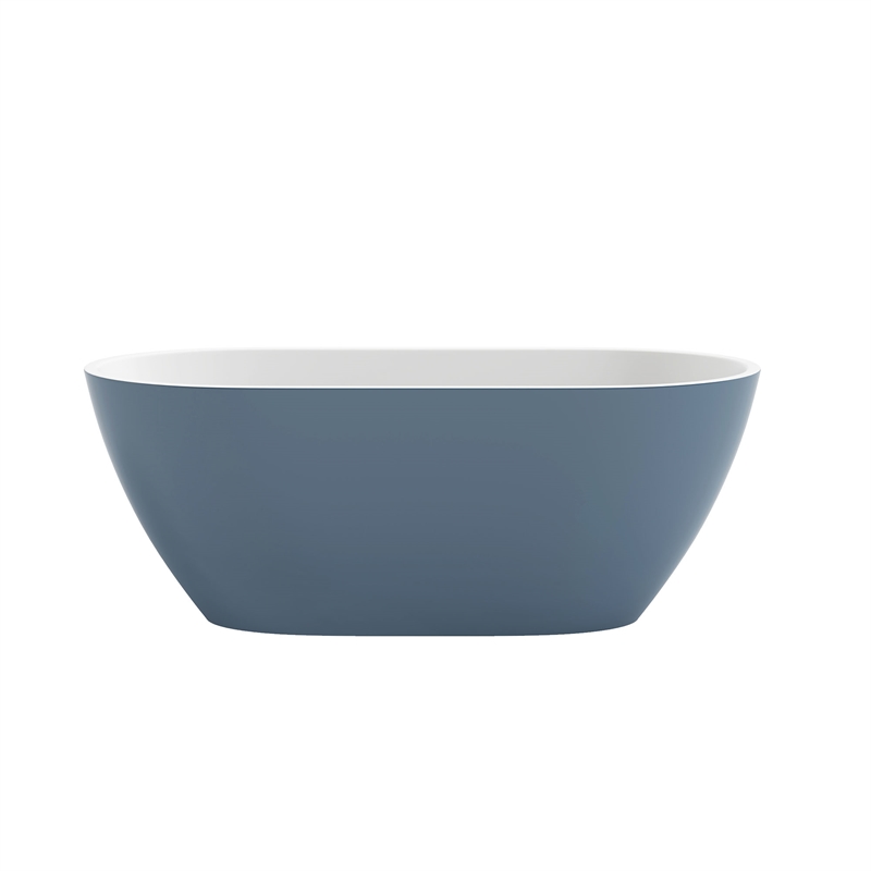 OVE Ayago 59 in. Freestanding Chambray Bathtub Kit Gold Hardware