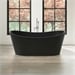 Black Tub - Satin Nickel HDW