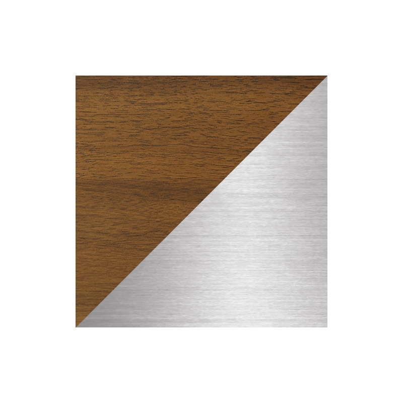 OVE Xander 24 in. Warm Walnut Bathroom Vanity with White Quartz Brushed Nickel