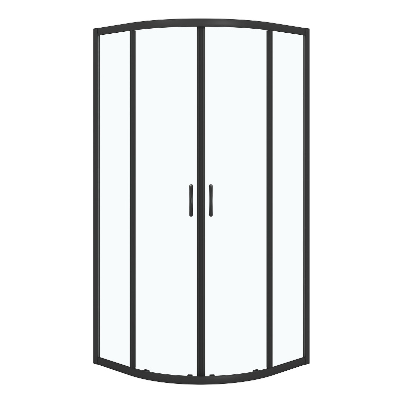 Breeze 34 in. x 34 in. x 73 in. Quadrant Corner Shower Door in Matte Black