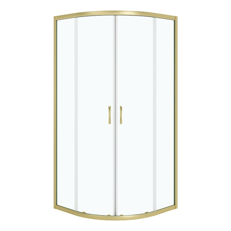 Breeze 34 in. x 34 in. x 73 in. Quadrant Corner Shower Door in Gold