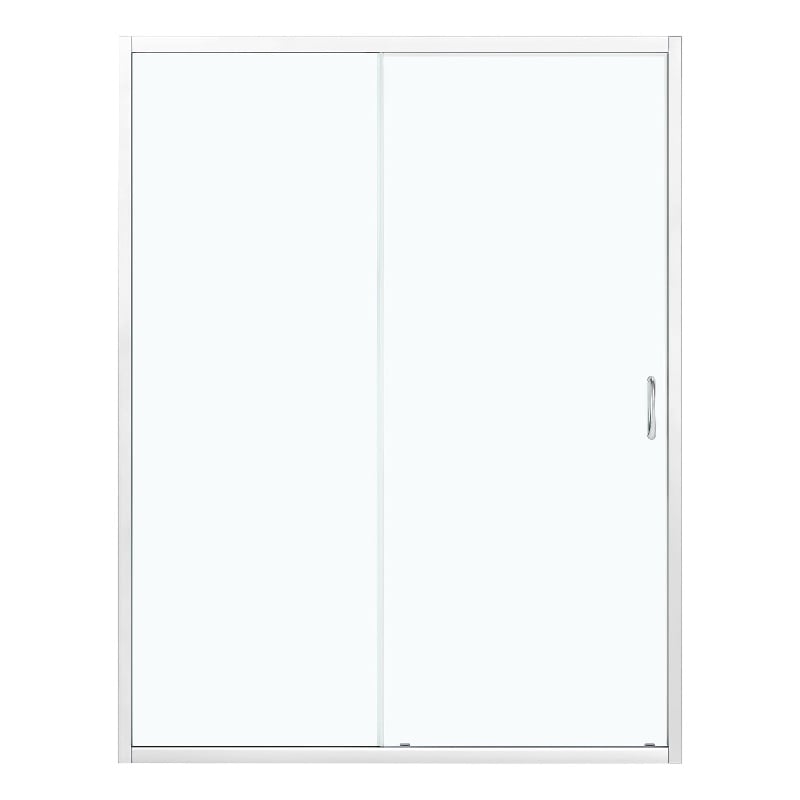 Breeze 58 in. Alcove Clear Glass Sliding Shower Door in Chrome