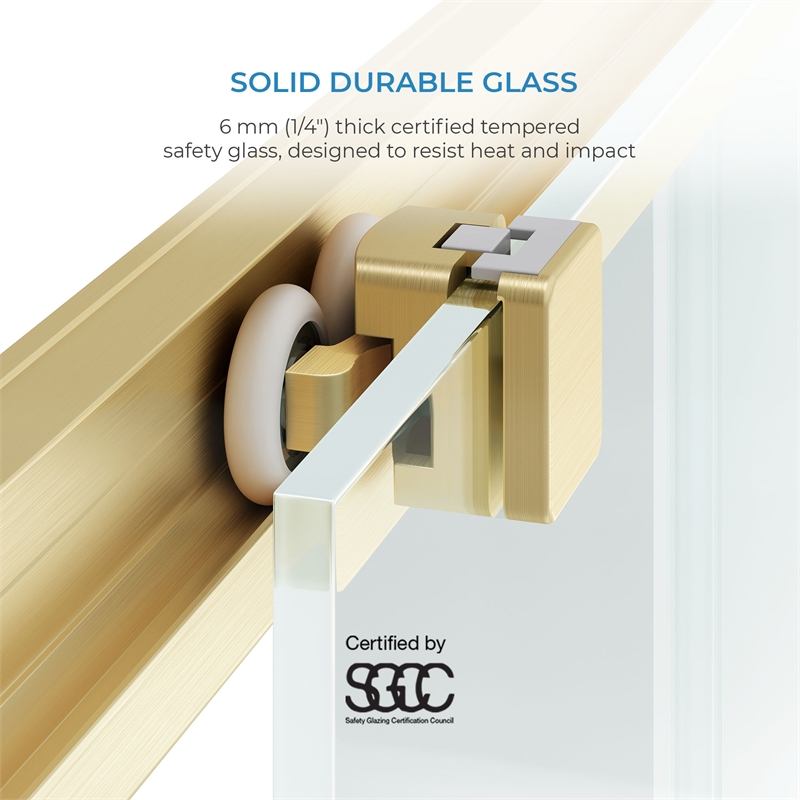 Breeze 36 x 36 x 73 in. Square Corner Shower Kit in Gold Door Walls Pan