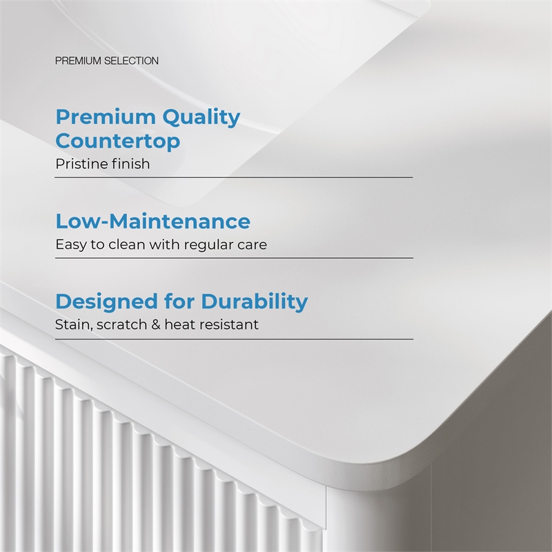 Xander 36 in. Pure White Bathroom Vanity with Brushed Gold Hardware
