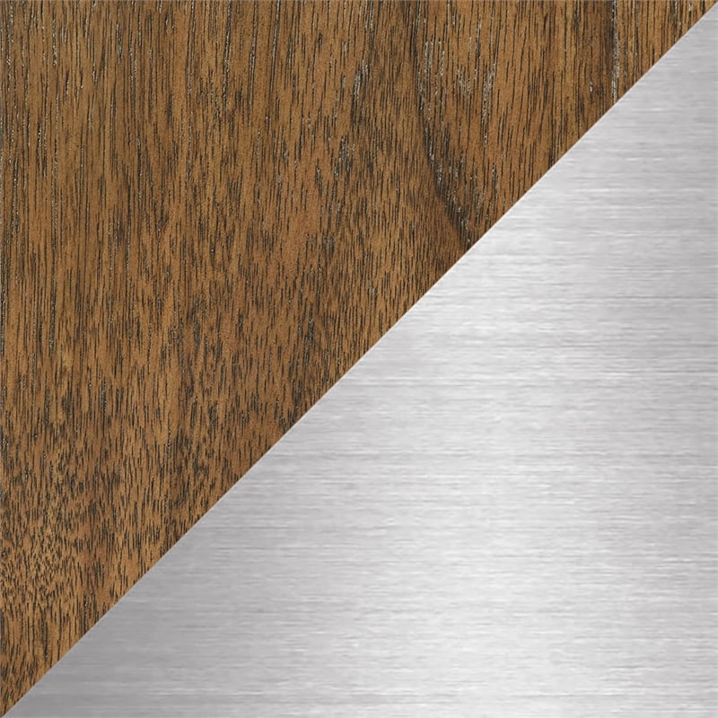 OVE Juliette 48 in. Warm Walnut Bathroom Vanity with White Quartz Brushed Nickel