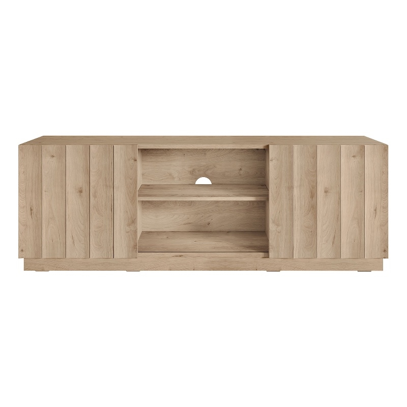 OVE Albert 61 in. Modern Media Console in Light Oak