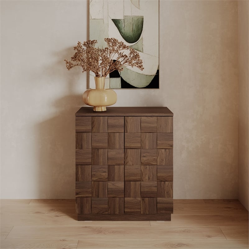 OVE Alana 29 in. Accent Cabinet in Warm Walnut