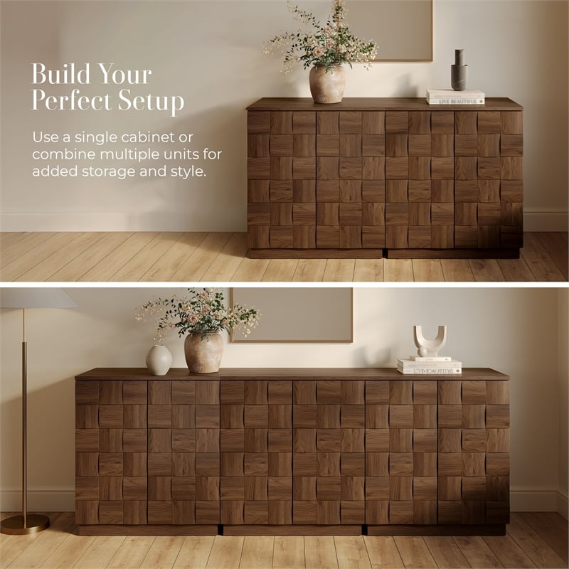 OVE Alana 29 in. Accent Cabinet in Warm Walnut