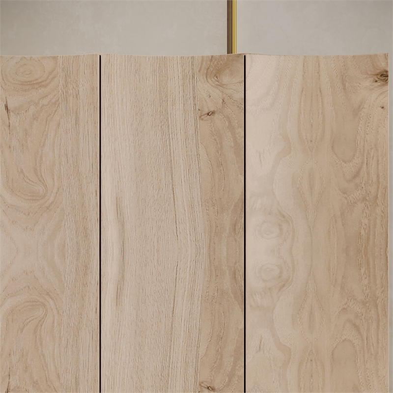 OVE Albert 31 in. Modern Fluted Accent Cabinet in Light Oak