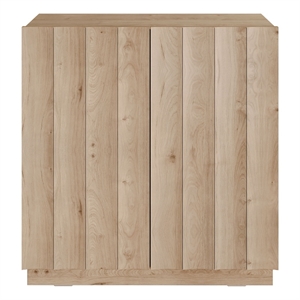 OVE Albert 31 in. Modern Fluted Accent Cabinet in Light Oak