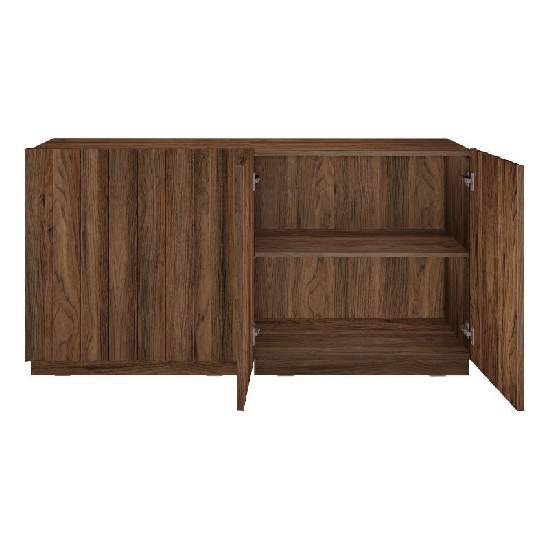 OVE Albert 31 in. Set of 2 Accent Cabinets - Warm Walnut