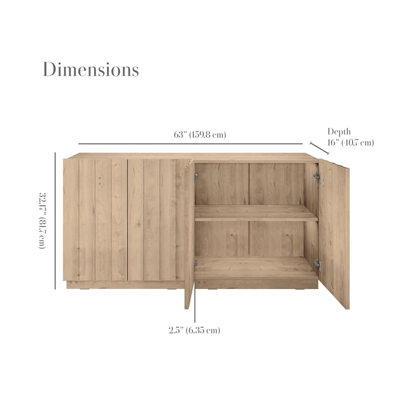 OVE Albert 31 in. Set of 2 Accent Cabinets in Light Oak