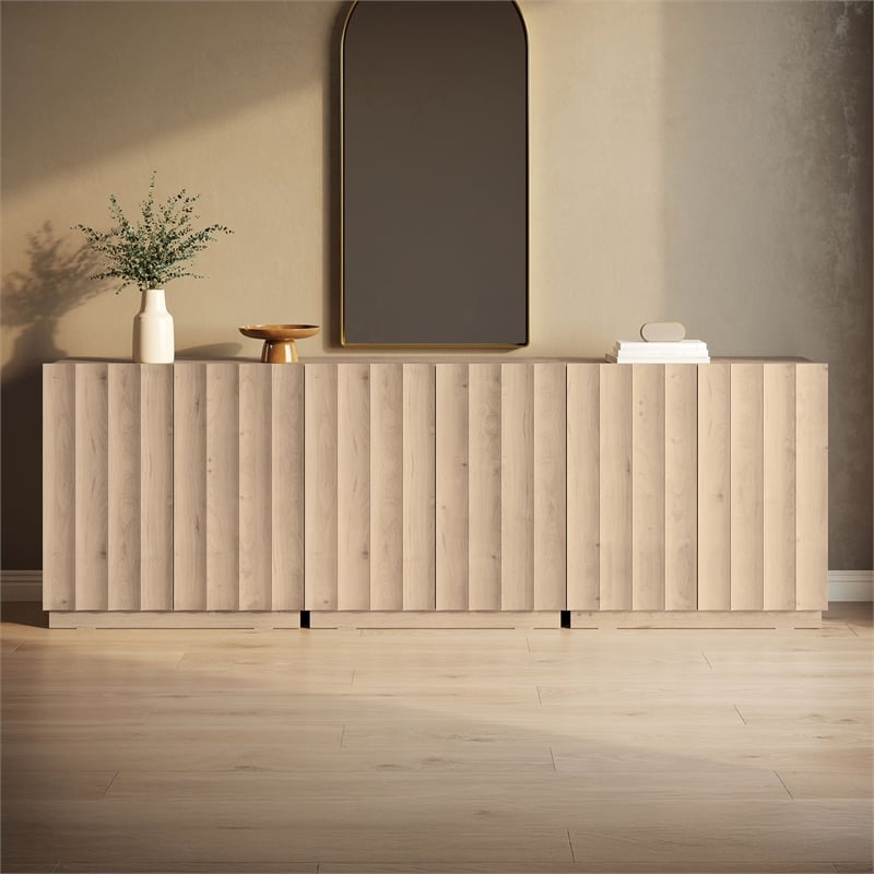 OVE Albert 31 in. 3-Piece Accent Cabinets in Light Oak