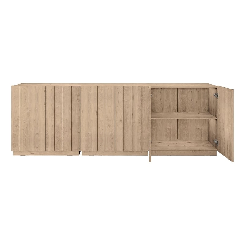 OVE Albert 31 in. 3-Piece Accent Cabinets in Light Oak