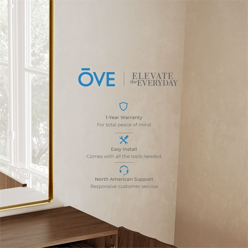 OVE Albert 31 in. Set of 3 Accent Cabinets - Warm Walnut