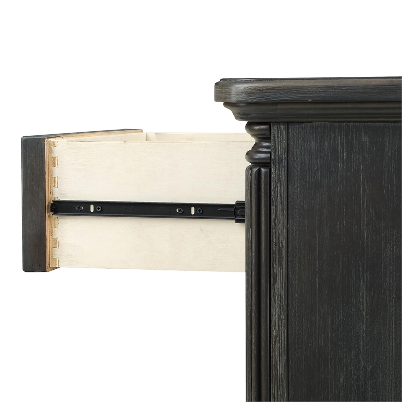 Heritage Baby Products Charleston Traditional Wood Nightstand in Weathered Brown