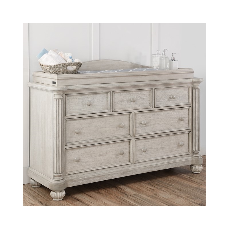 Heritage Baby Products Charleston Traditional Wood Changing Topper in White
