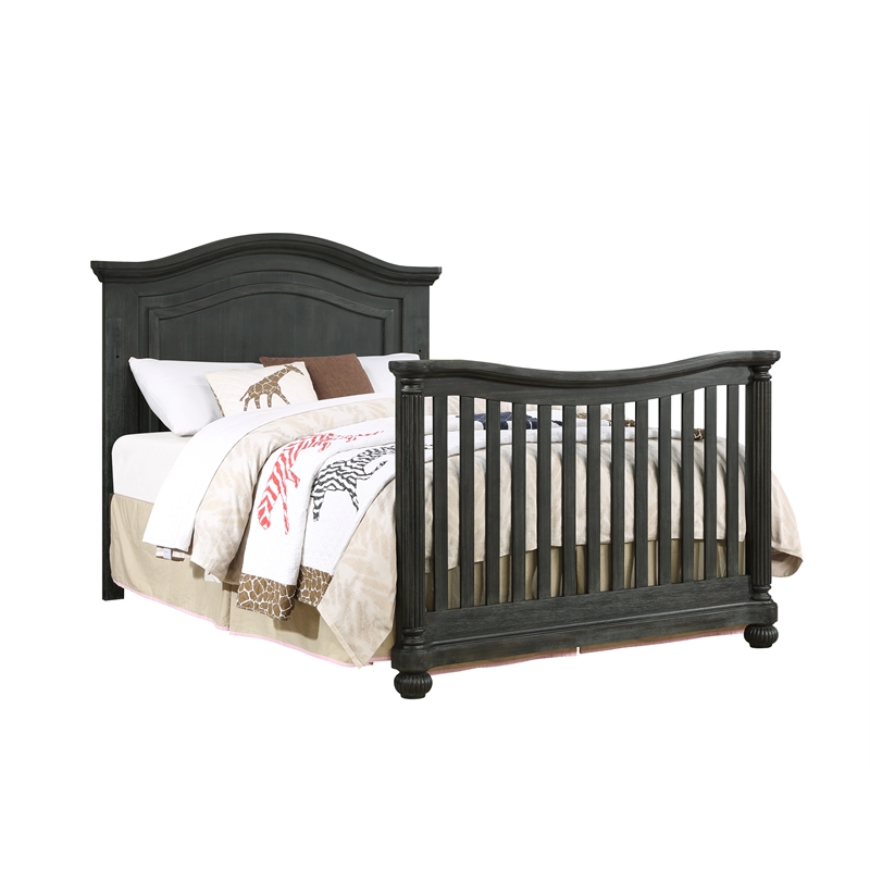 Heritage Baby Products Charleston Wood Full Bed Conversion Kit in Brown