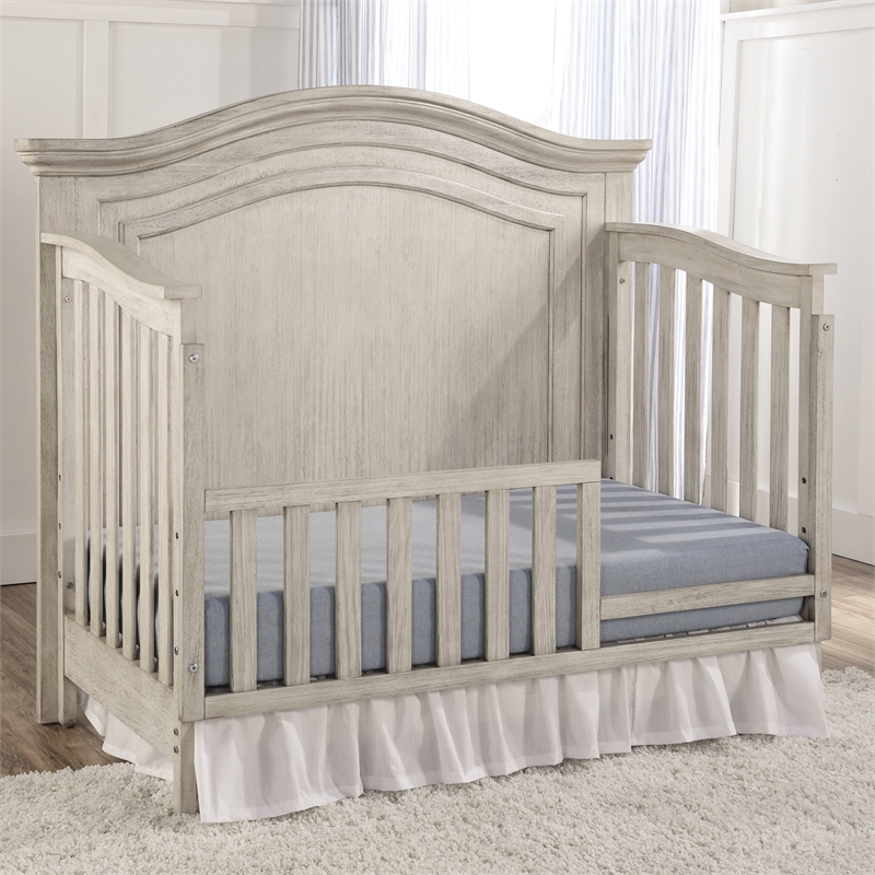 Heritage Baby Products Charleston Wood Toddler Guard Rail in Weathered White
