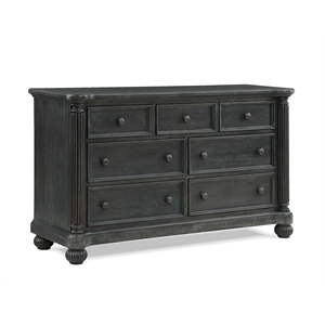 Heritage Baby Products Charleston 7-Drawer Wood Dresser in Weathered Brown