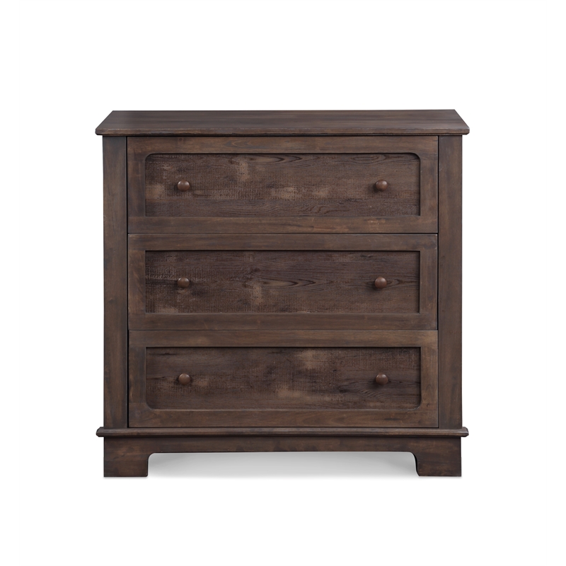 Suite Bebe Grayson 3-Drawer Traditional Wood Dresser in Brown