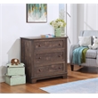 Suite Bebe Grayson 3-Drawer Traditional Wood Dresser in Brown