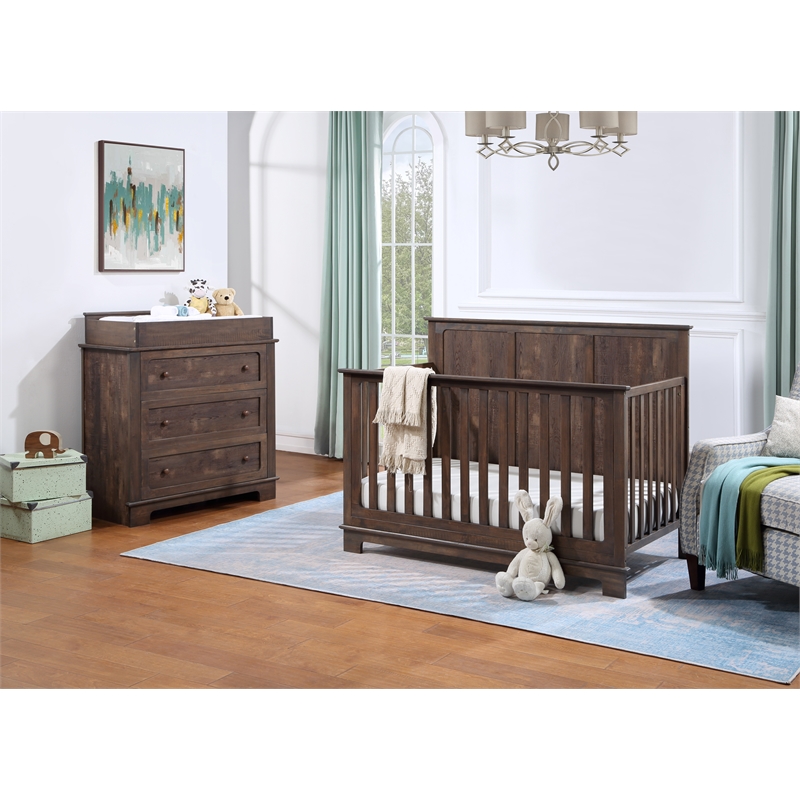 Suite Bebe Grayson 3-Drawer Traditional Wood Dresser in Brown