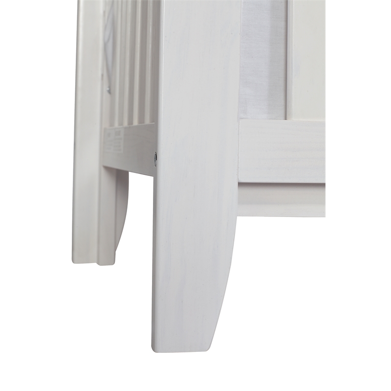 Suite Bebe Hayes Wood 4-in-1 Convertible Crib in White/Natural