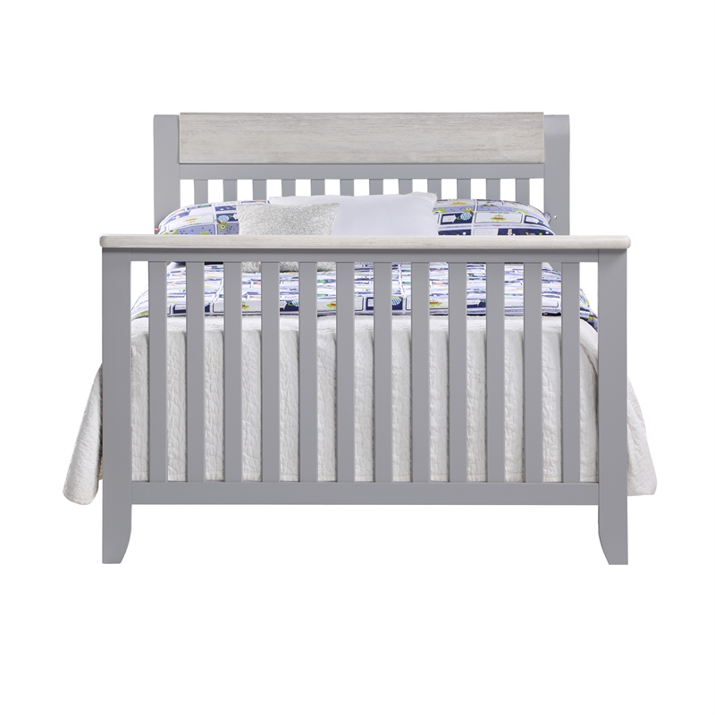 Suite Bebe Hayes Traditional Wood Full Bed Conversion Kit in Gray