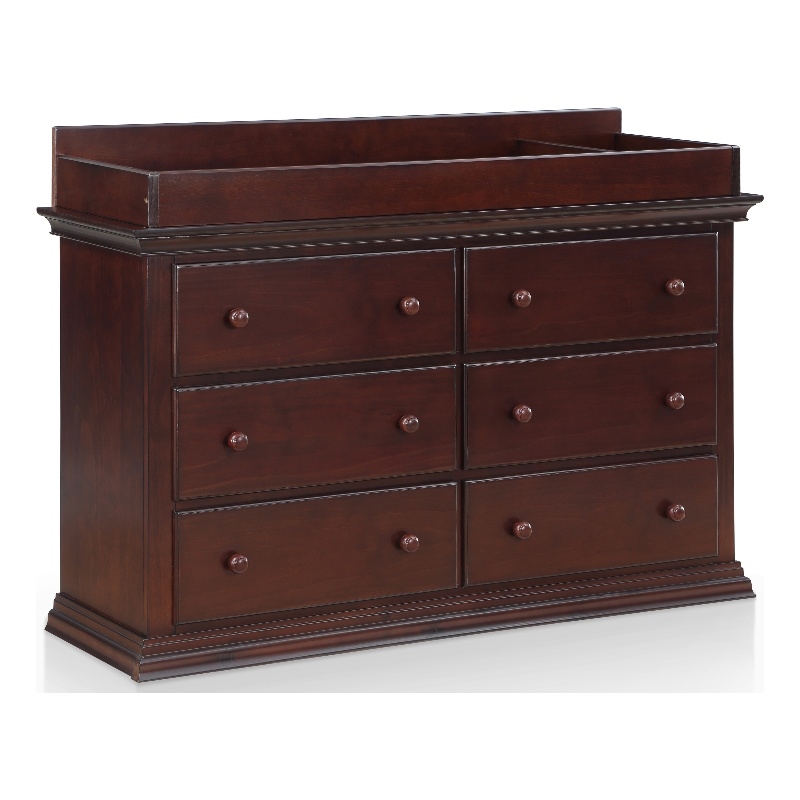 Suite Bebe Hardwood Universal 6 Drawer Fully Assembled Double Dresser Espresso